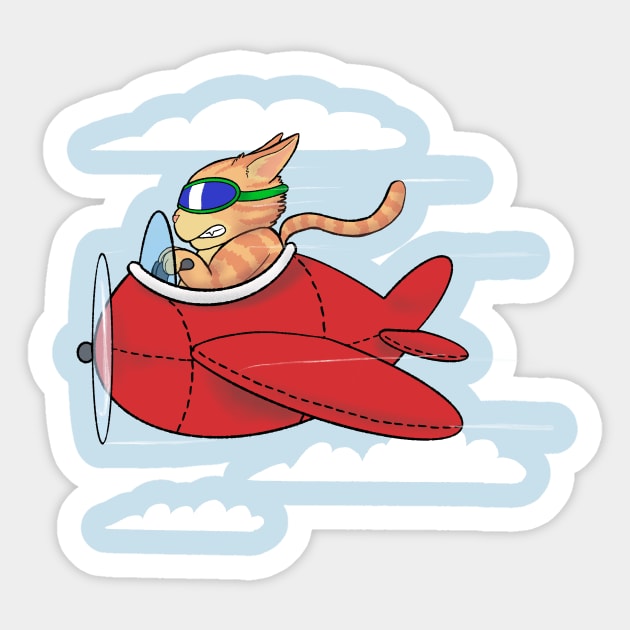 Sky Cat Sticker by AmysBirdHouse